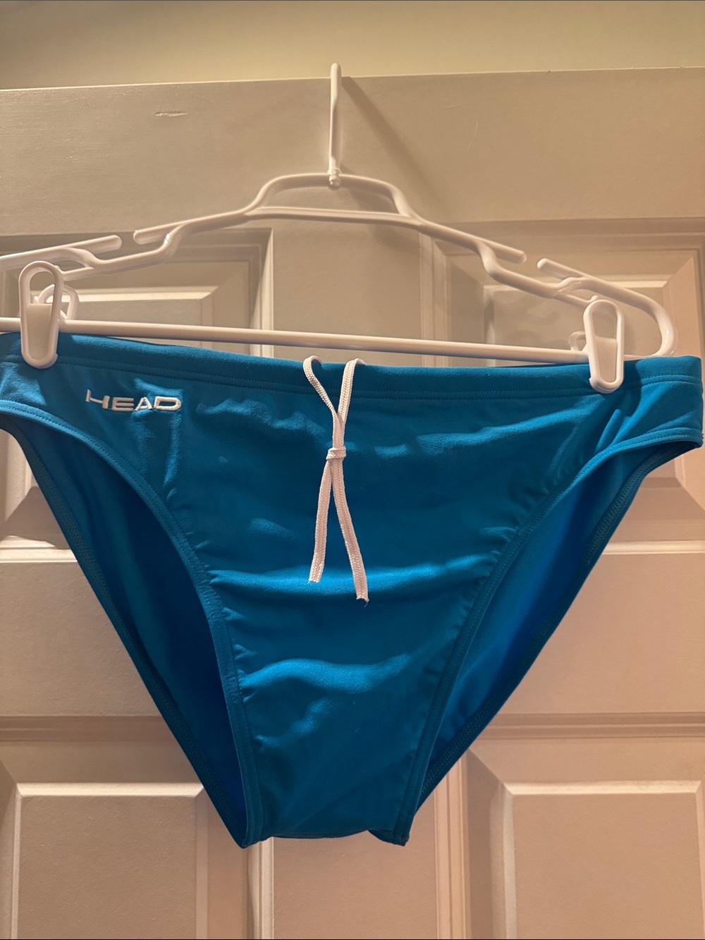 HEAD Turquoise Men's Swim Brief with White Drawstring brand new never worn XL.